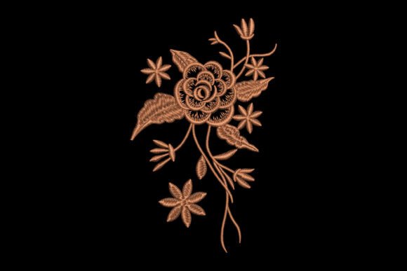 Copper Rose Vine Embroidery: A Craft Fair Review