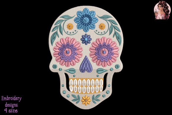 Mexican Festival Skull Embroidery Design Review