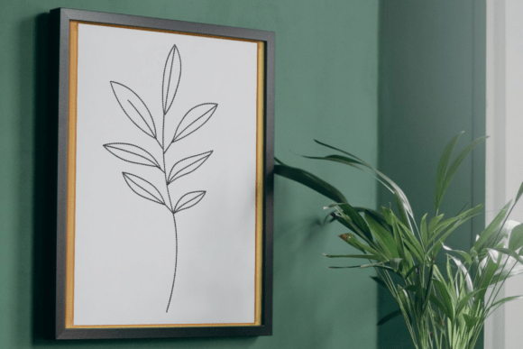 Minimal Leaf Line Embroidery Design Review