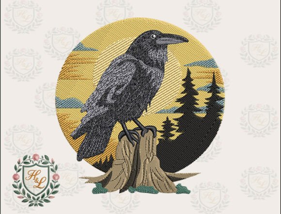 Nature Forest Raven Embroidery Files Review