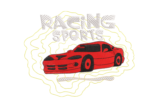 Racing Car Embroidery Design Review for Etsy Sellers