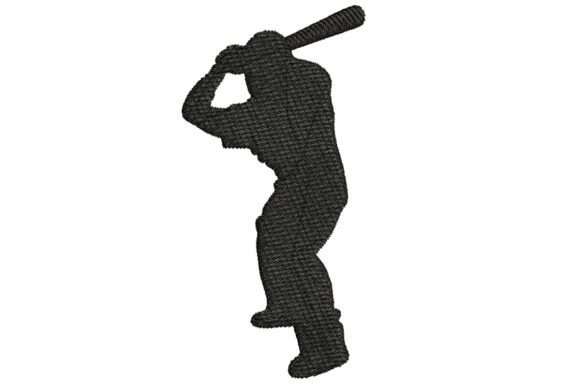 Review: Baseball Player Batter Silhouette Design