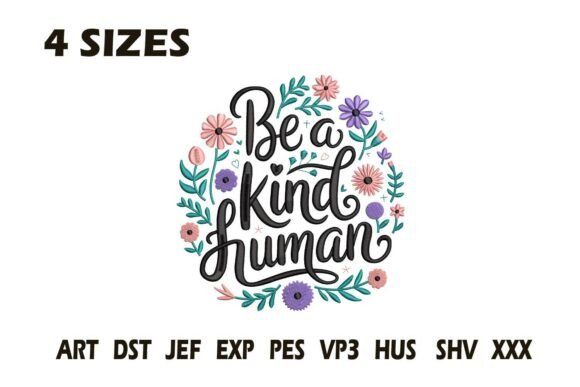 Review: Be a Kind Human Embroidery for Holiday Gifts