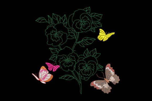 Review: Butterfly Dance over Roses Embroidery Design