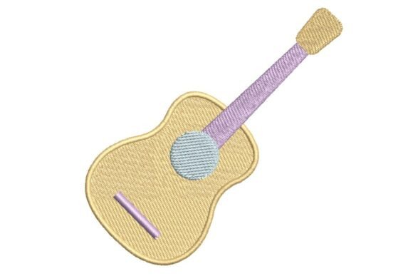 Review: Colorful Acoustic Guitar Embroidery Design