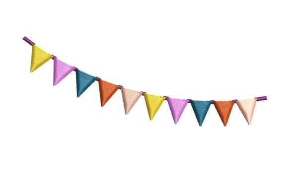 Review: Colorful Party Bunting Banner Embroidery Design