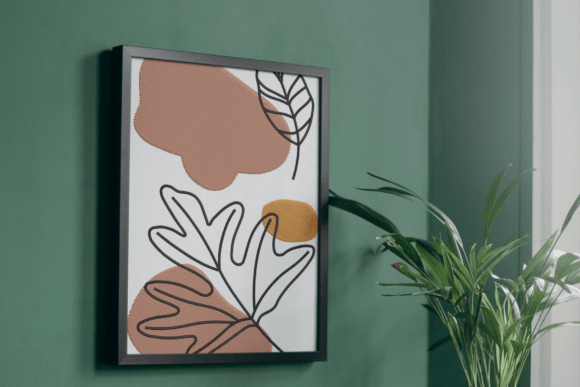 Review: Minimal Abstract Leaf Embroidery Art for Modern Makers