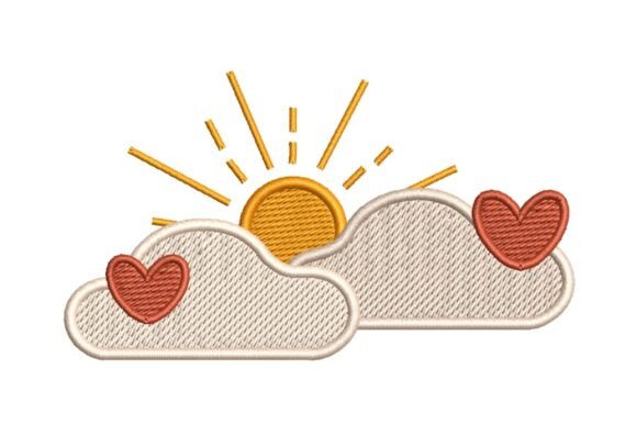 Sunny Clouds with Hearts Embroidery Design Review